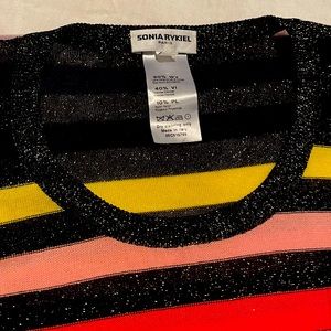 Sonia Rykiel rainbow knit sweater size 8